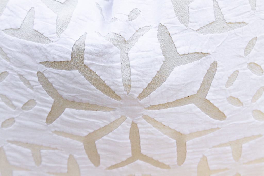 River Shell Lumbar Applique Pillow Cover