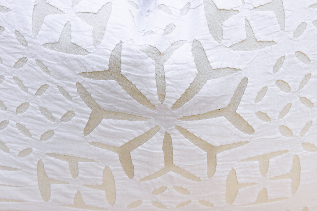 River Shell Lumbar Applique Pillow Cover