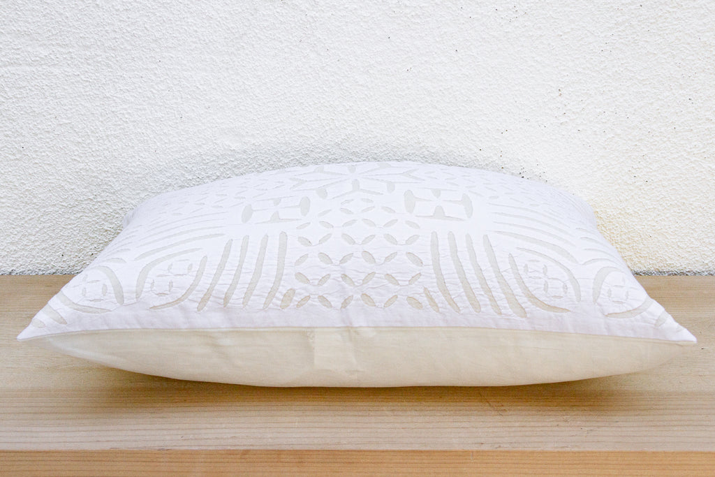 River Shell Lumbar Applique Pillow Cover