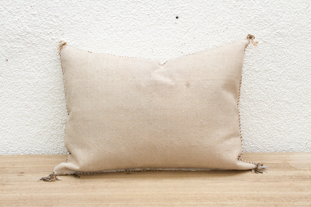 Riad Cream Silk Rug Lumbar Pillow