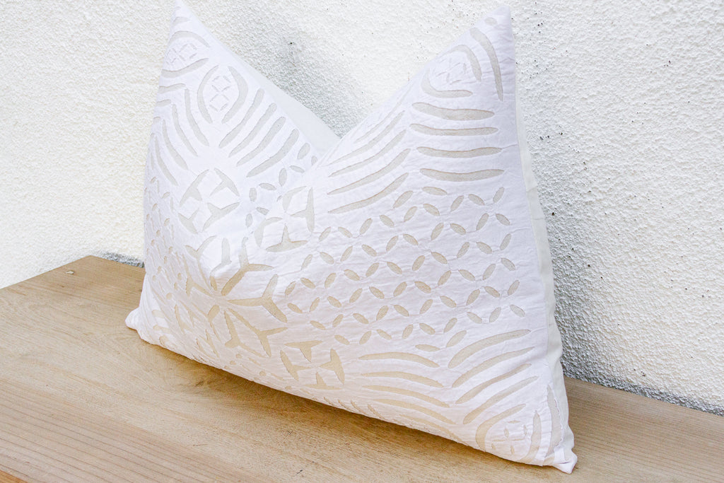 Pace Pumice Lumbar Applique Pillow Cover