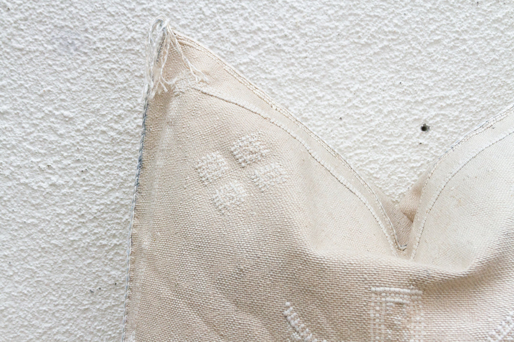 Wadi White Silk Rug Pillow