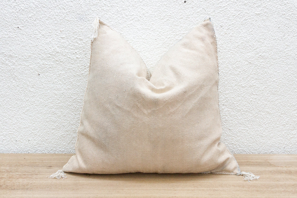 Wadi White Silk Rug Pillow