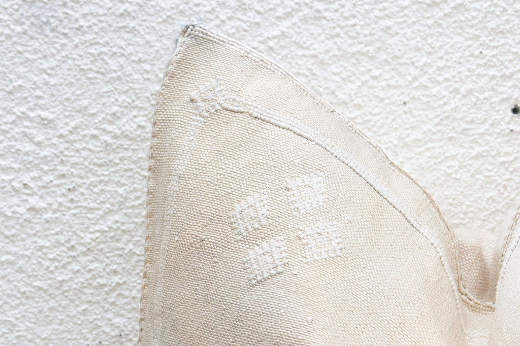 White Patina Silk Rug Pillow