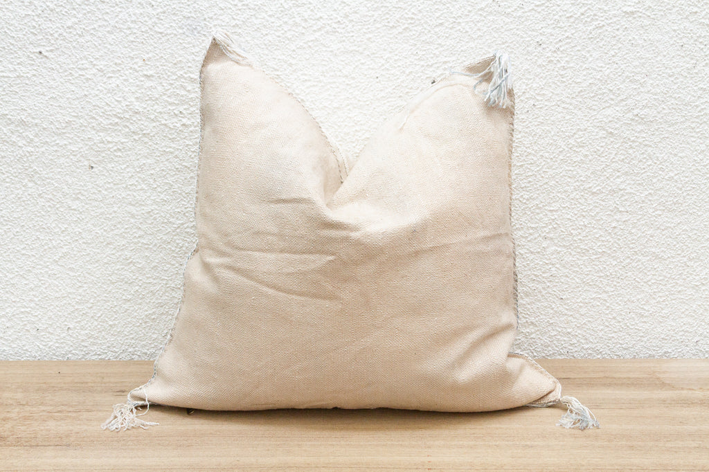 White Patina Silk Rug Pillow