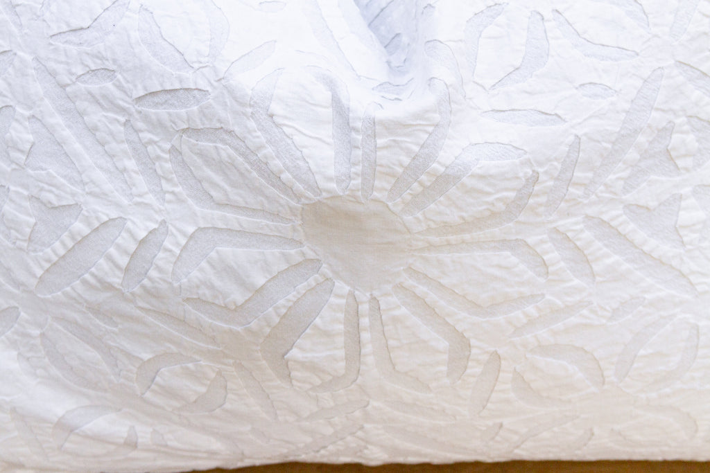 Paper Lace Lumbar Applique Pillow Cover