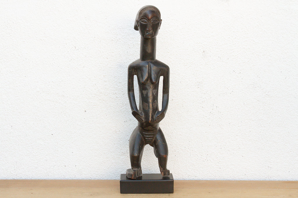 The Silent Guardian, Antique Lobi Bateba Figure on Custom Stand