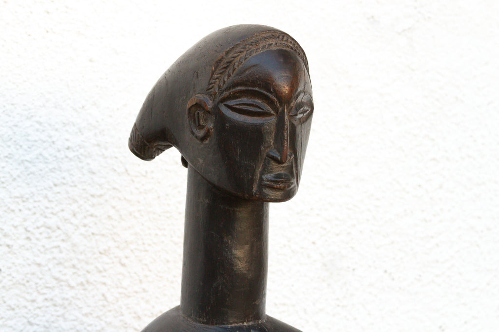 The Silent Guardian, Antique Lobi Bateba Figure on Custom Stand