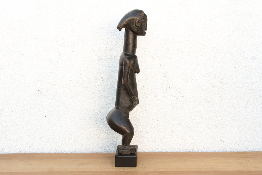 The Silent Guardian, Antique Lobi Bateba Figure on Custom Stand