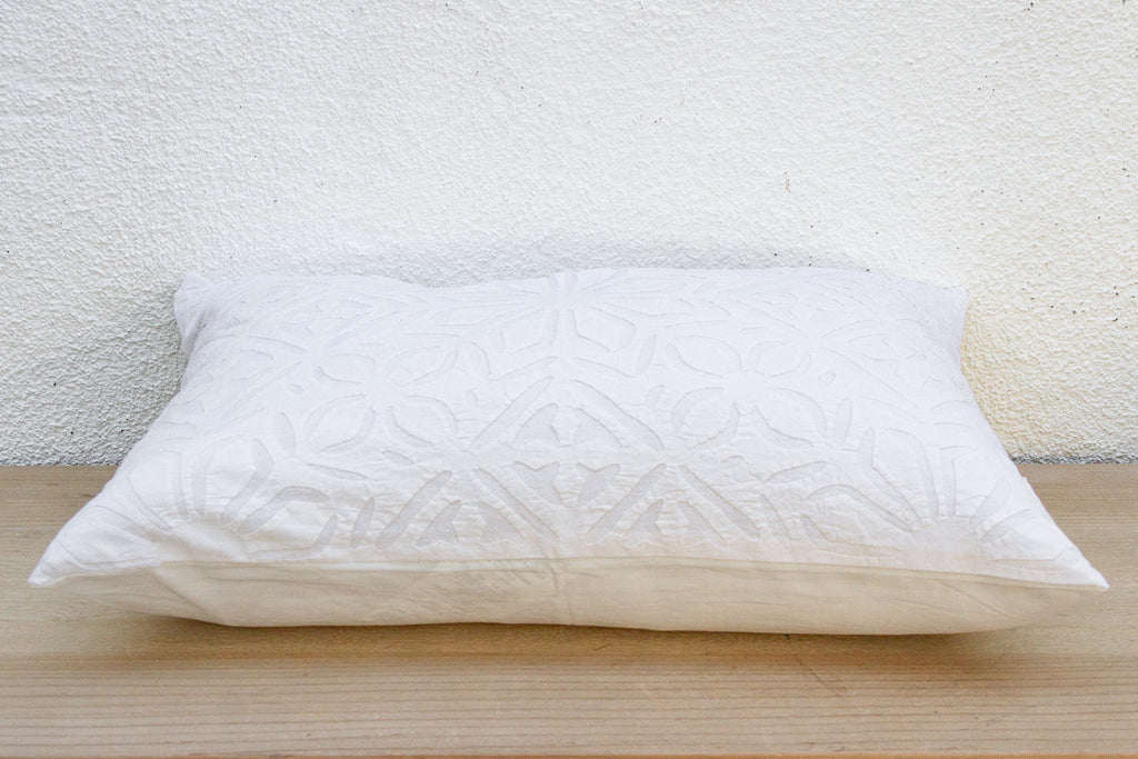 Pearl Lumbar Applique Pillow Cover
