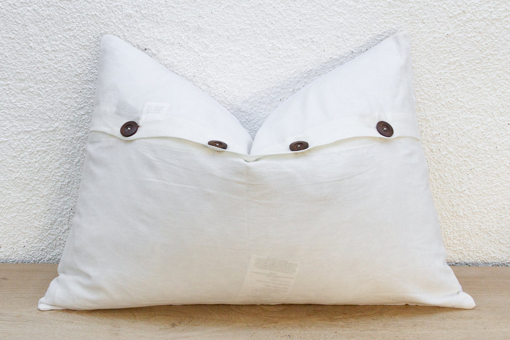 Iris Lumbar Applique Pillow Cover