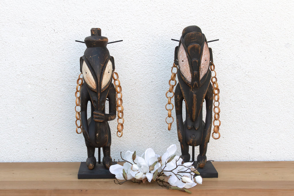 Antique Bamana Jo Society couple on Custom Stand (Trade)