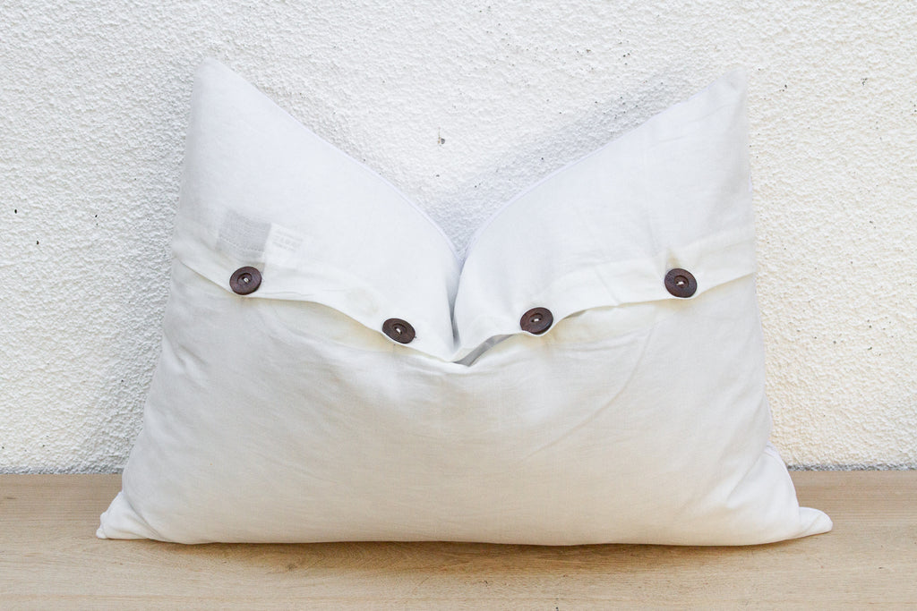 Zinna Lumbar Applique Pillow Cover