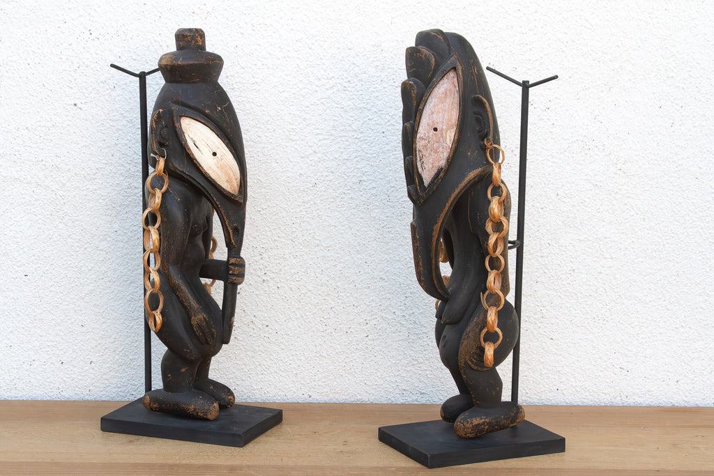 Antique Bamana Jo Society couple on Custom Stand (Trade)