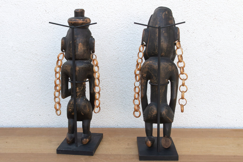 Antique Bamana Jo Society couple on Custom Stand (Trade)