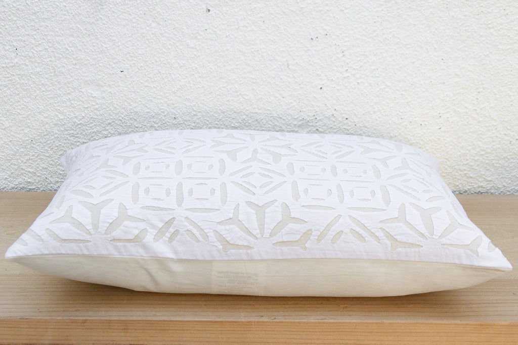 Snowflake Lumbar Applique Pillow Cover