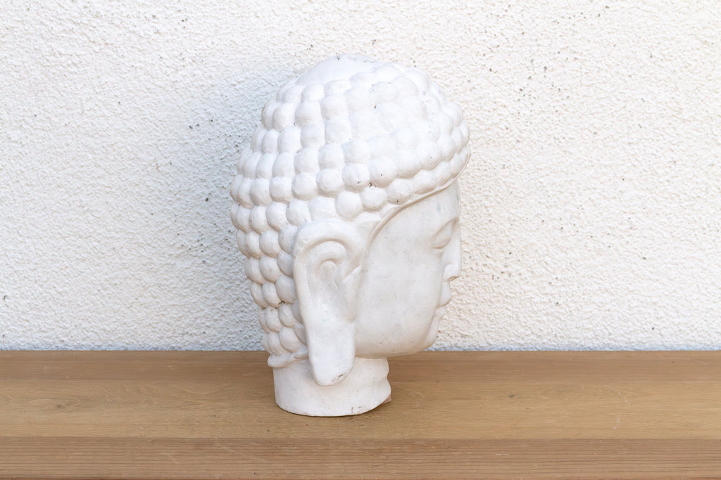 Serene Ascetic, Large Finely Carved Marble Buddha