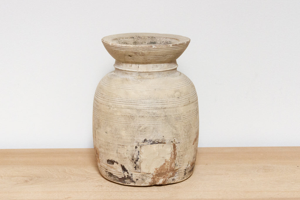 Antique Wooden Pot-Cha