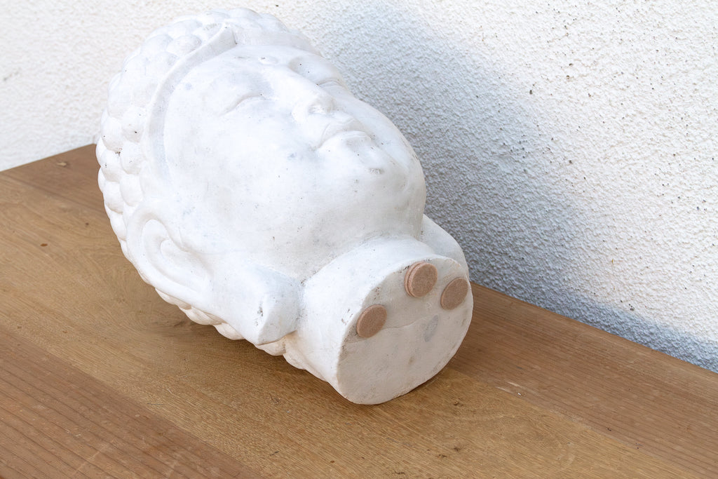 Serene Ascetic, Large Finely Carved Marble Buddha
