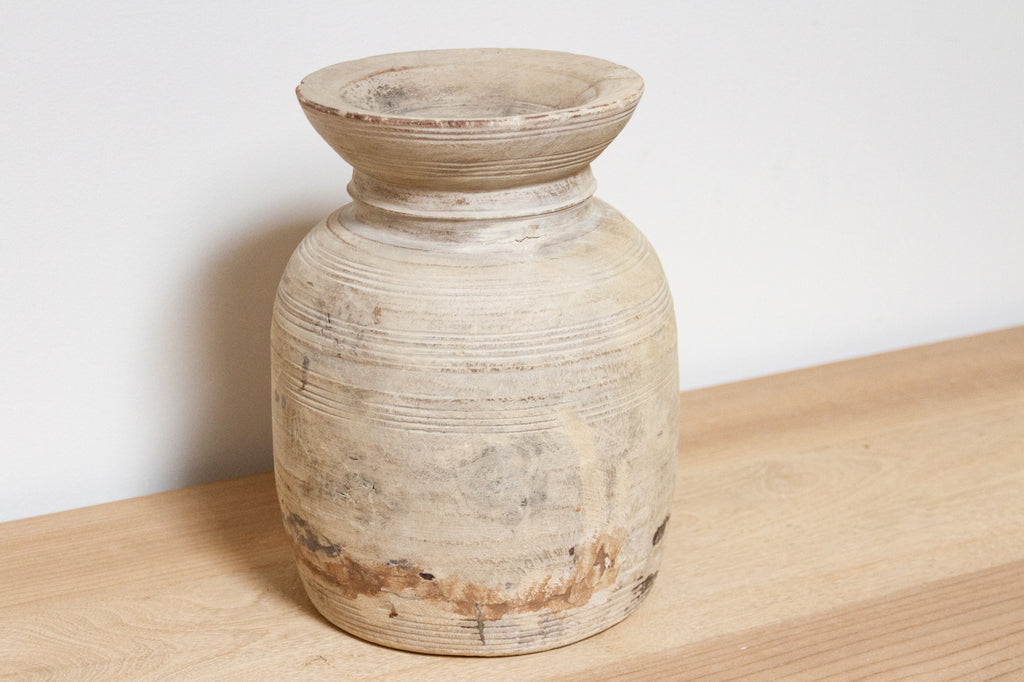 Antique Wooden Pot-Cha