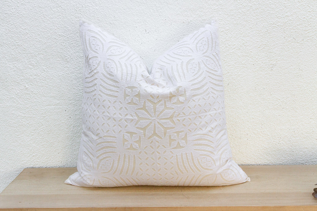 Poppy Euro Applique Pillow Cover