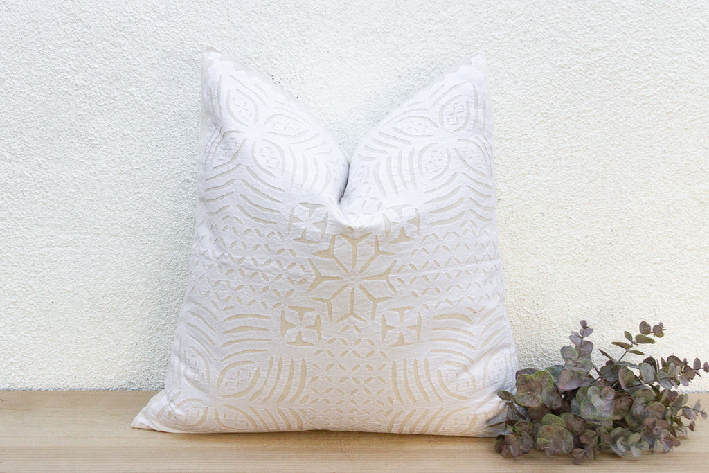 Oleander Euro Applique Pillow Cover