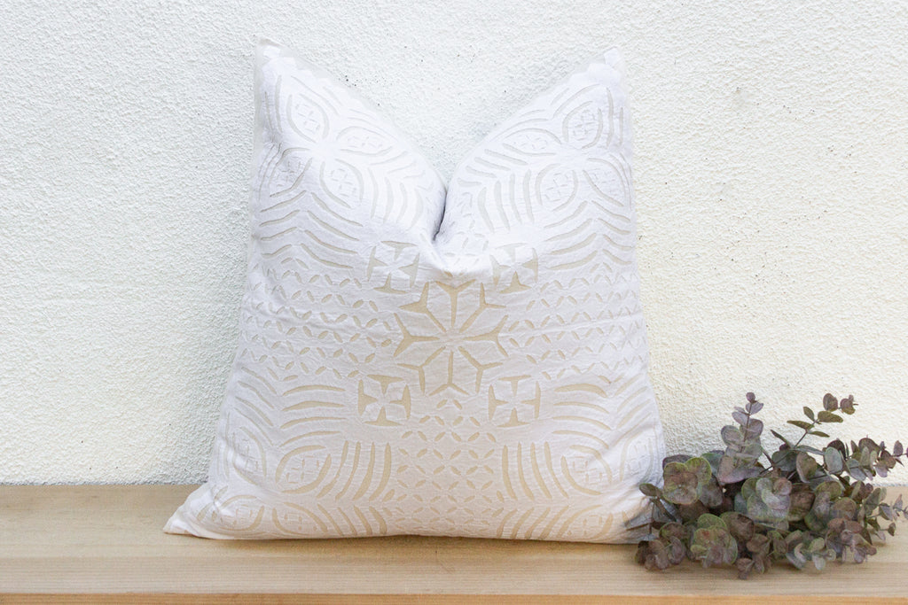Oleander Euro Applique Pillow Cover