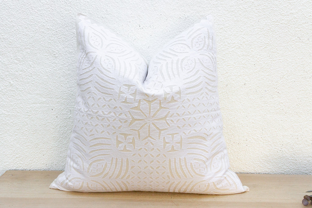 Oleander Euro Applique Pillow Cover