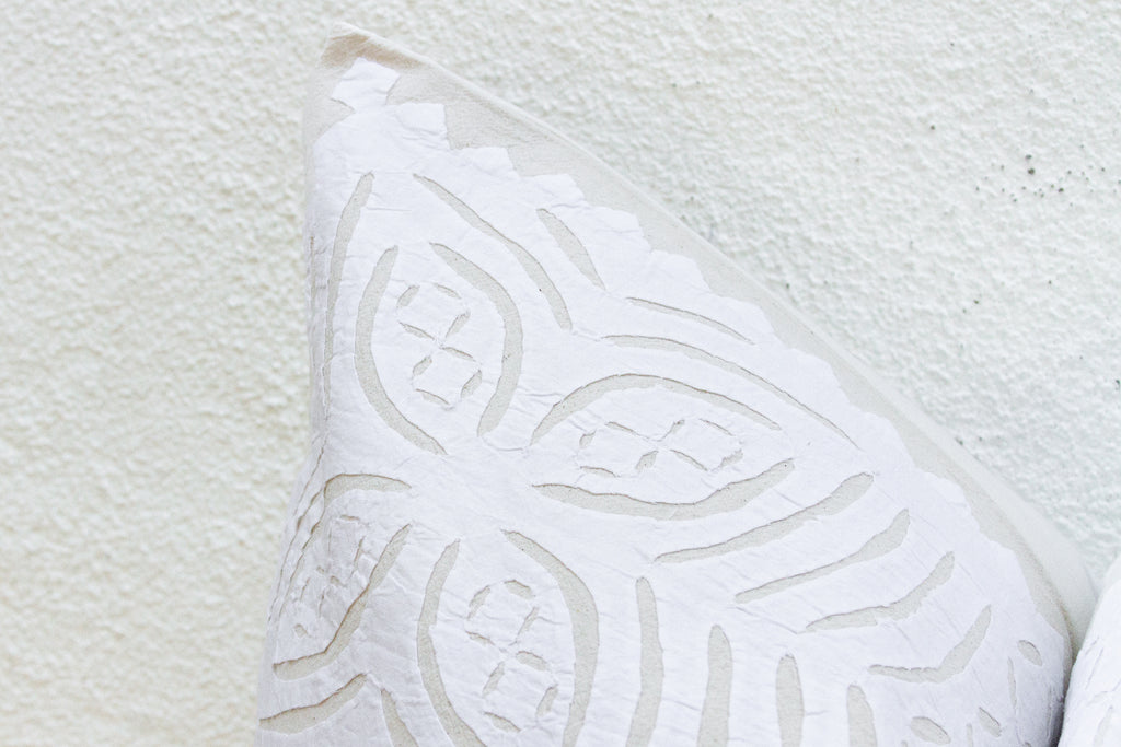 Oleander Euro Applique Pillow Cover