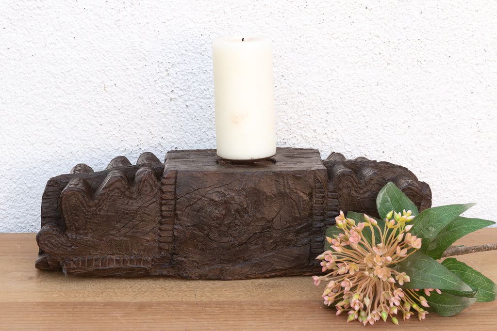 19th Century Haveli Architectural Candle Stand (Trade)