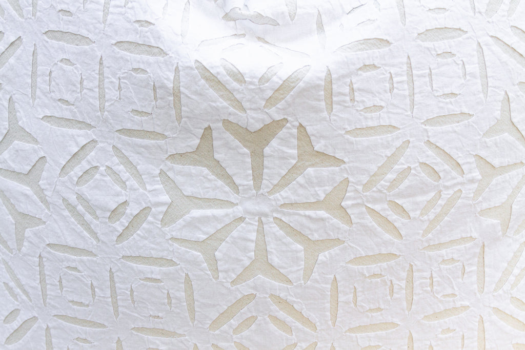 Warm Linen Euro Applique Pillow Cover