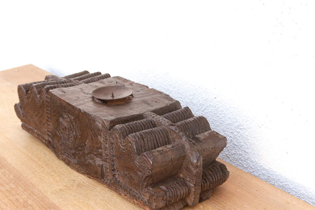 19th Century Haveli Architectural Candle Stand (Trade)