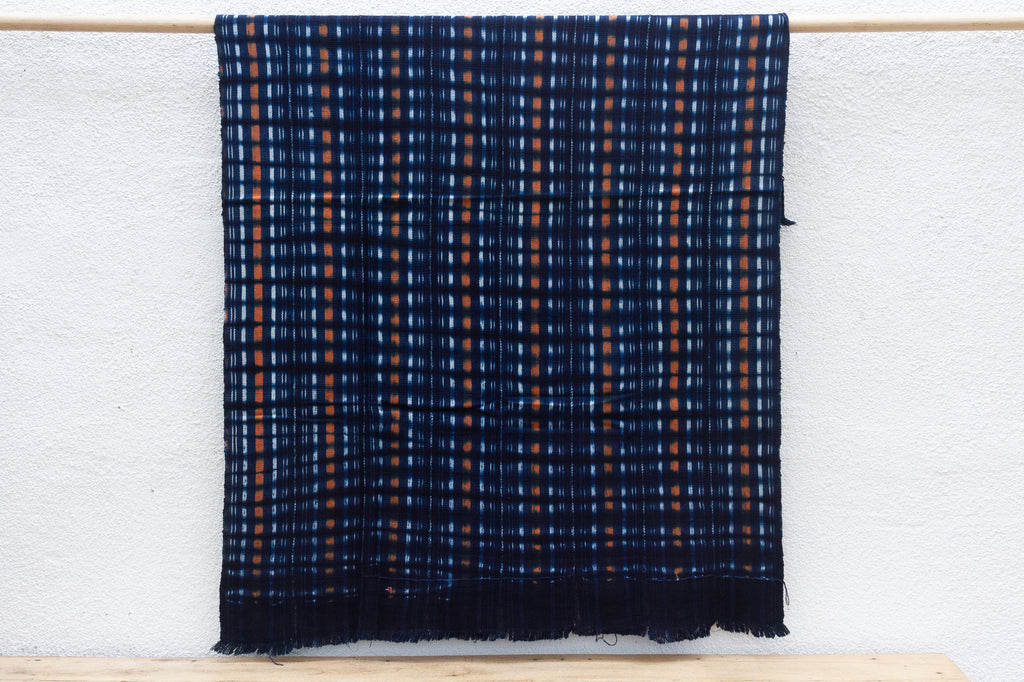 Rhythm Grid Indigo Mud Cloth