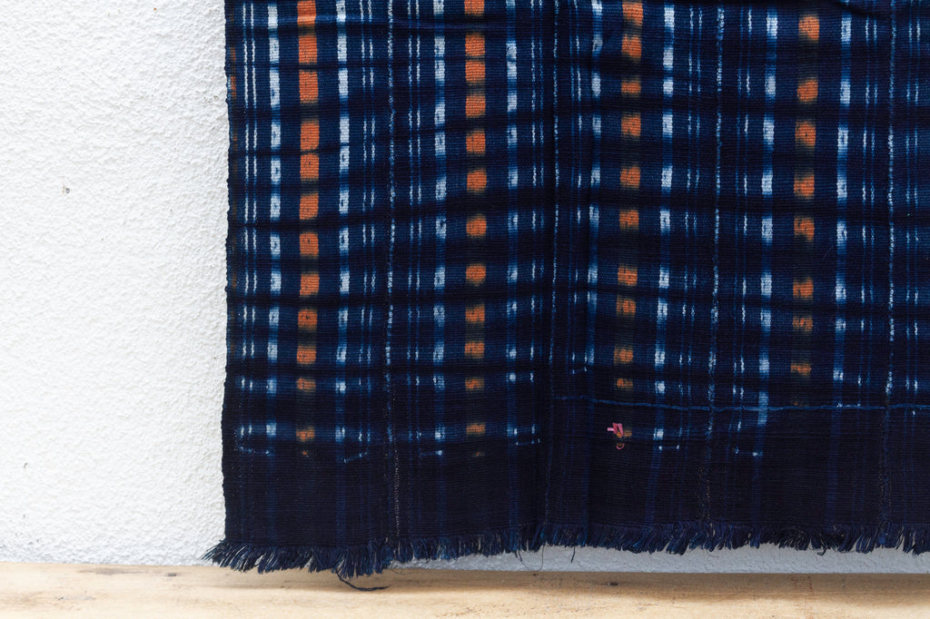 Rhythm Grid Indigo Mud Cloth