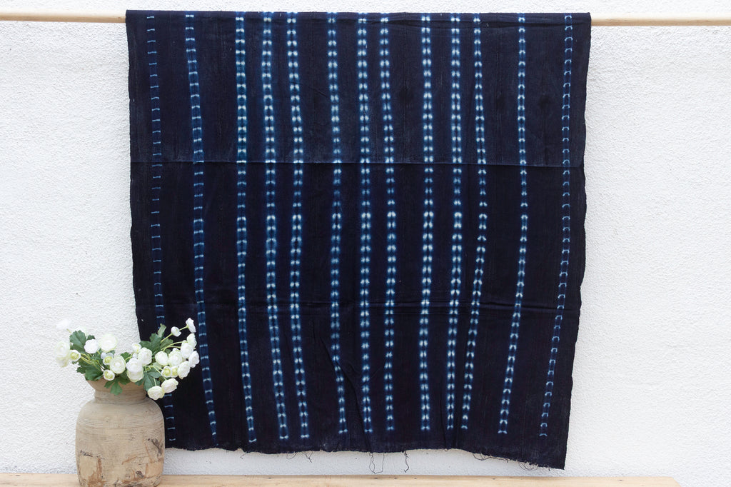 Dot Mirage Indigo Mud Cloth