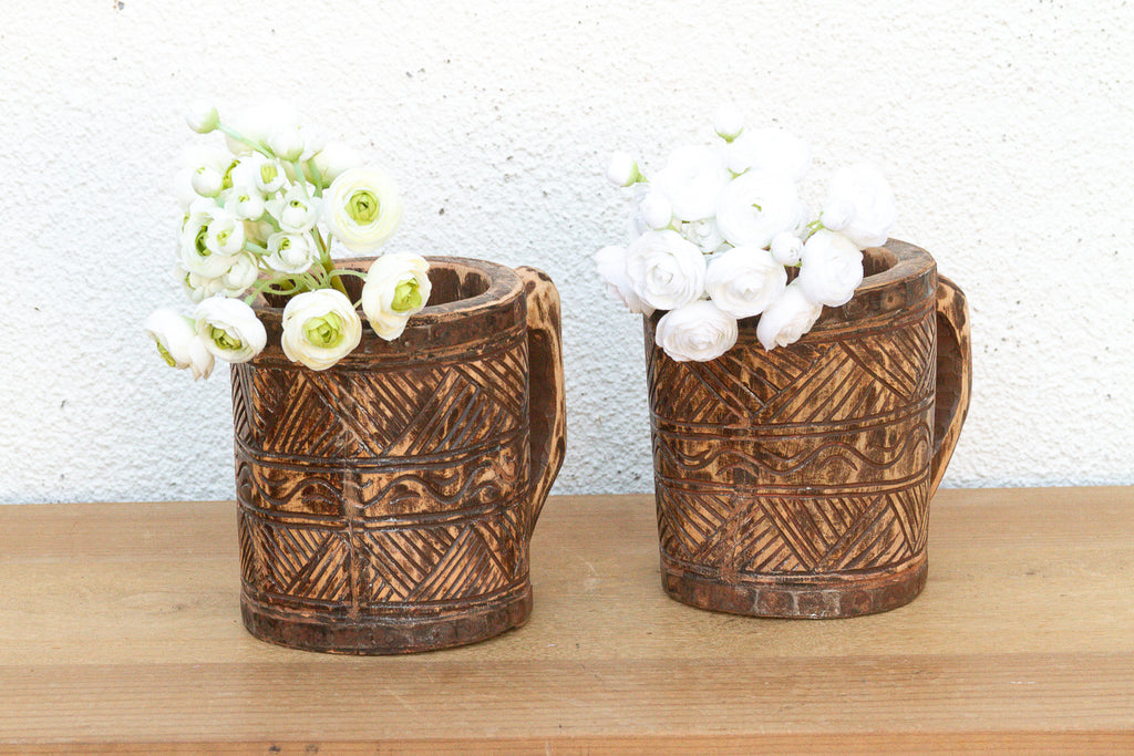 Set of Two, Handcarved Tribal Vessels (Trade)