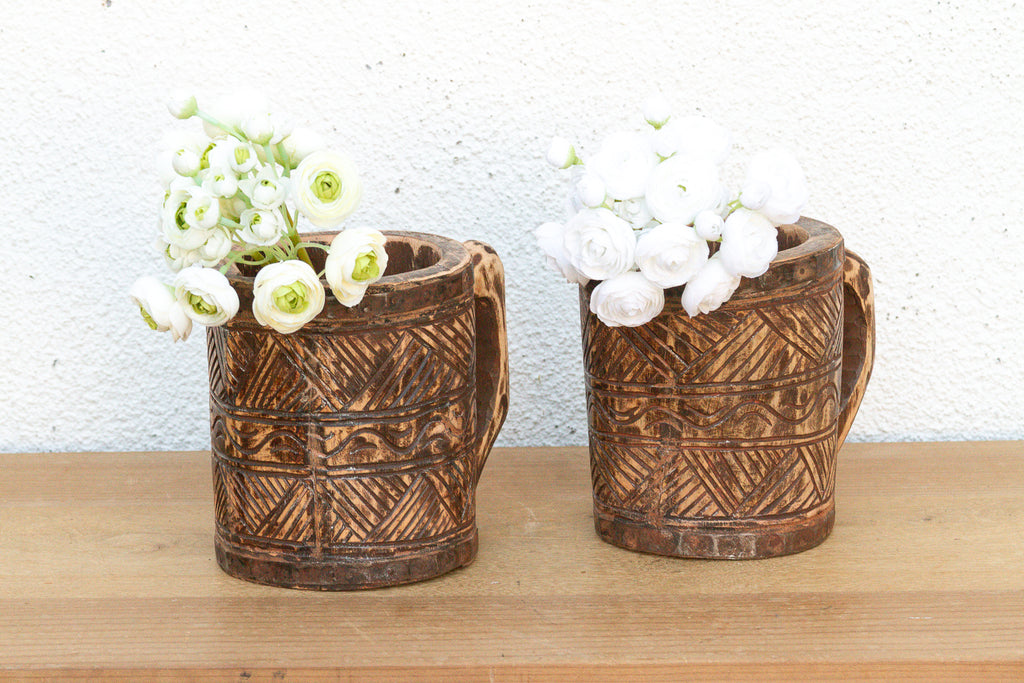 Set of Two, Handcarved Tribal Vessels (Trade)