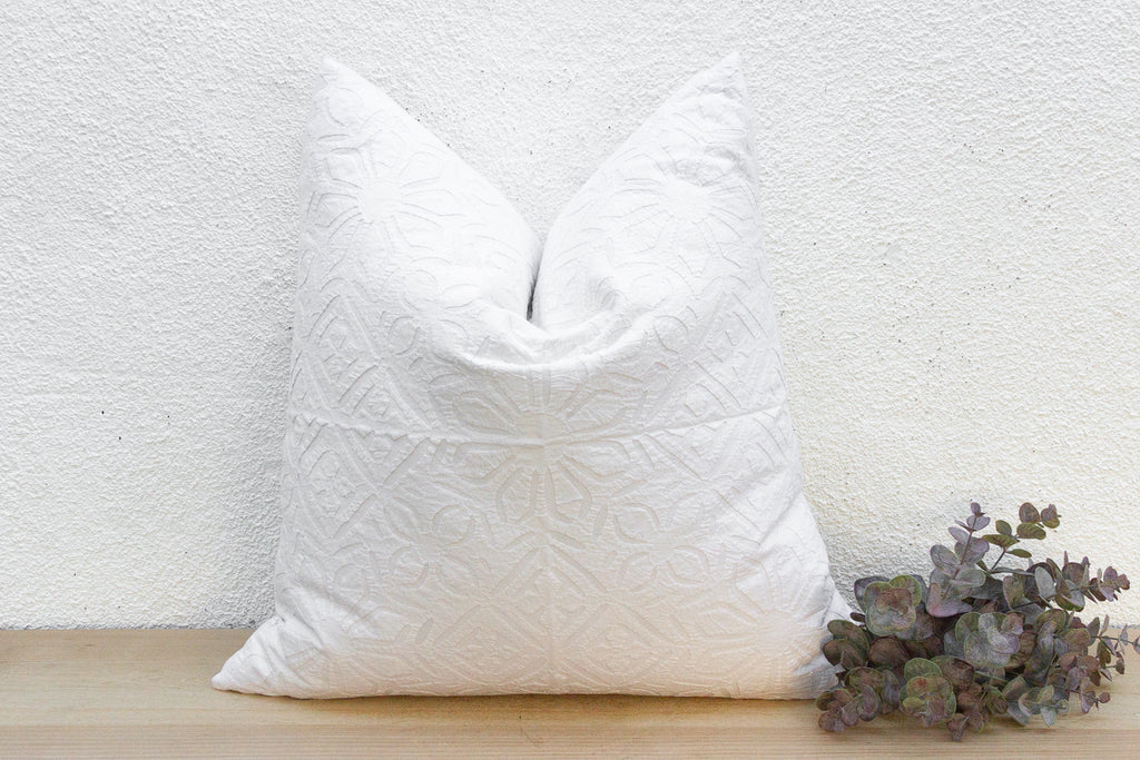 Woven Dawn Euro Applique Pillow Cover