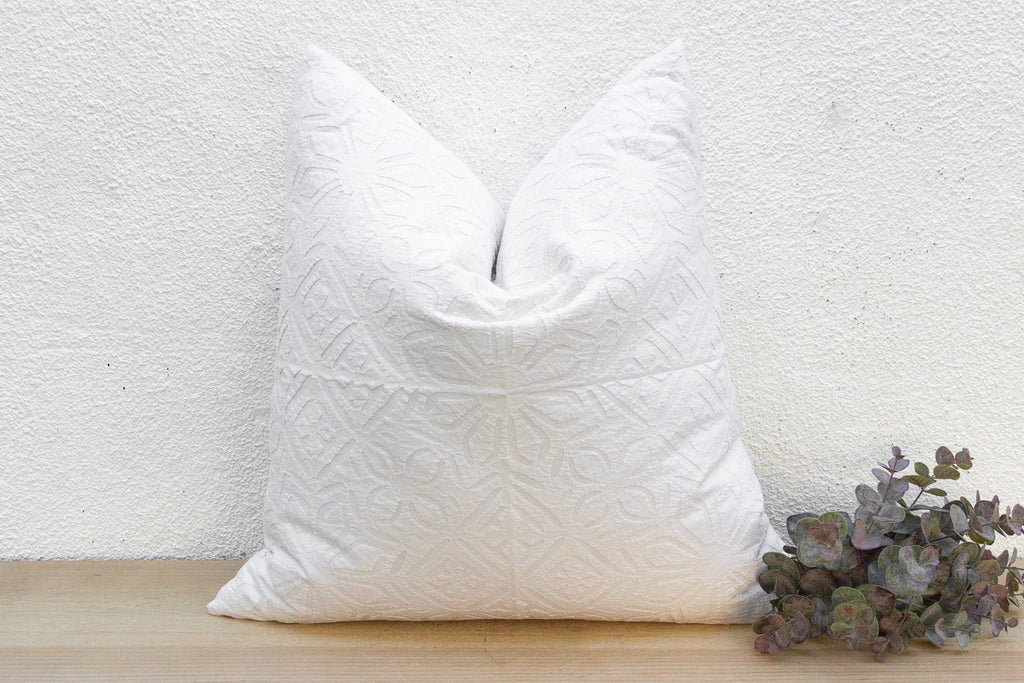 Woven Dawn Euro Applique Pillow Cover