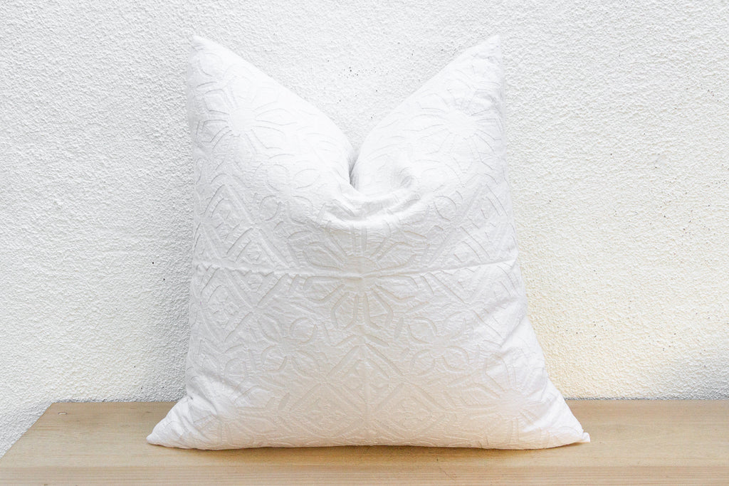 Woven Dawn Euro Applique Pillow Cover