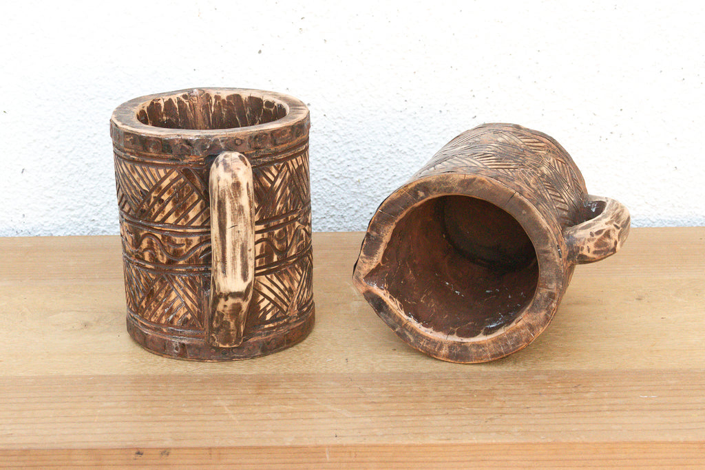 Set of Two, Handcarved Tribal Vessels (Trade)