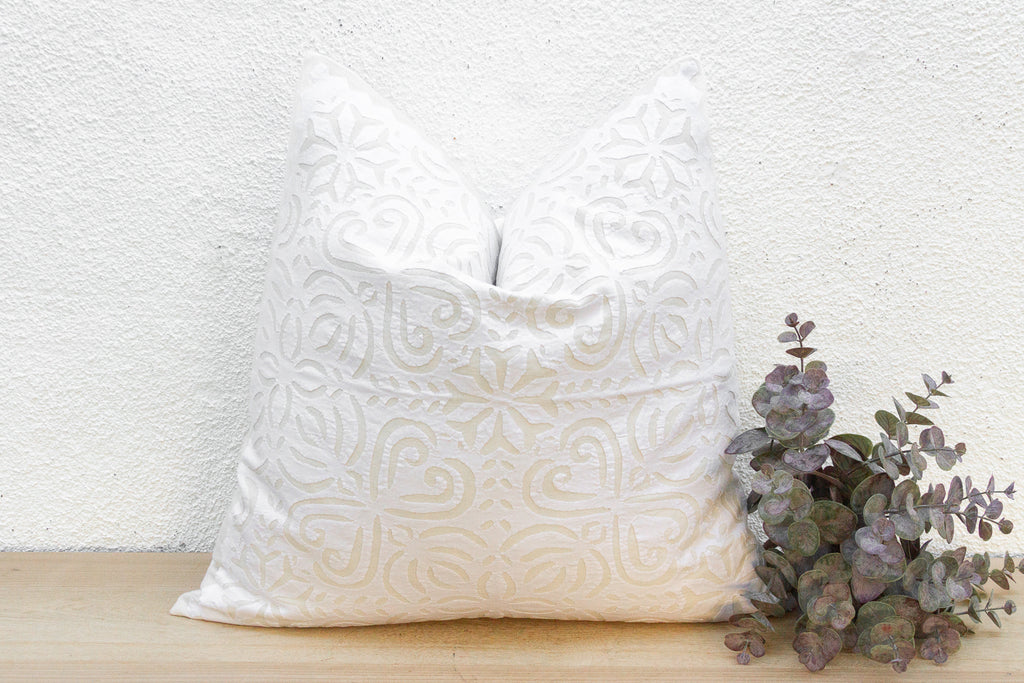 Pale Tide Euro Applique Pillow Cover
