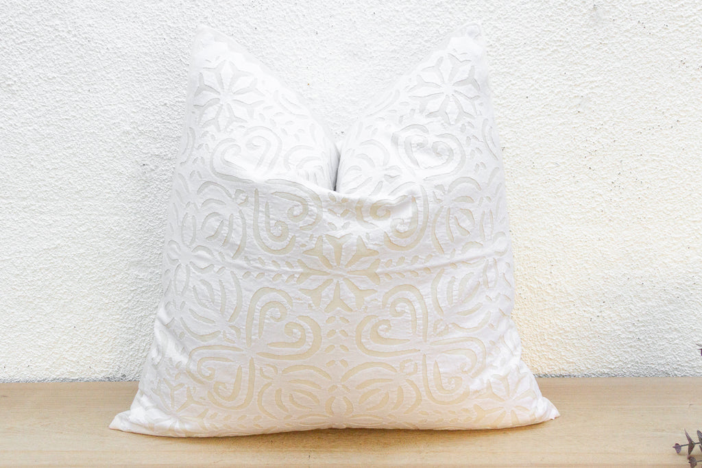 Pale Tide Euro Applique Pillow Cover