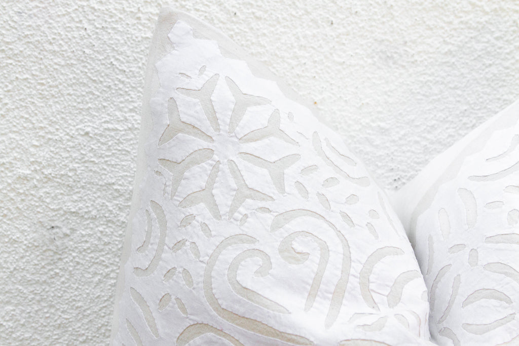 Pale Tide Euro Applique Pillow Cover