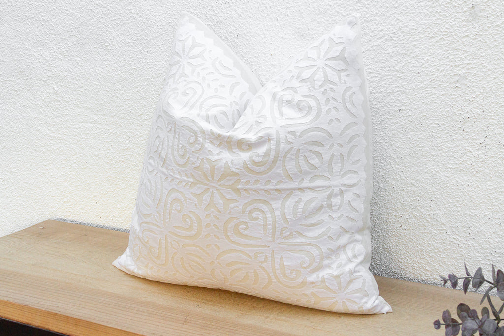 Pale Tide Euro Applique Pillow Cover