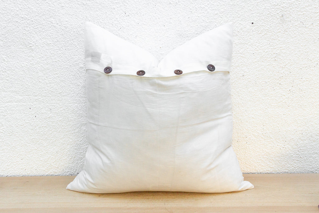 Rustic Oat Euro Applique Pillow Cover
