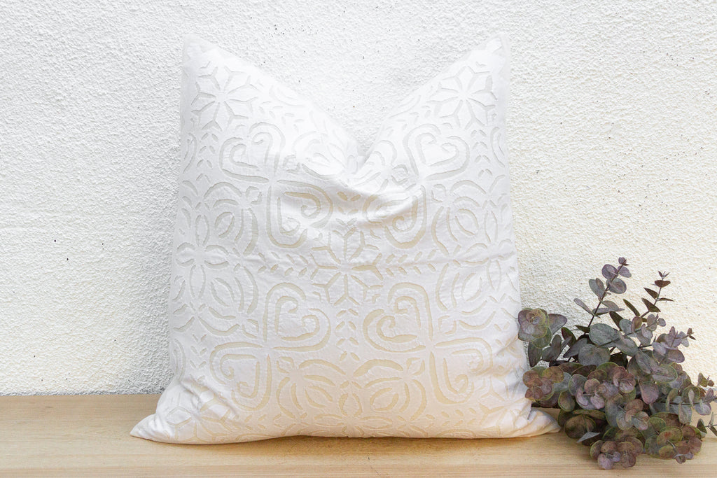Dust Light Euro Applique Pillow Cover