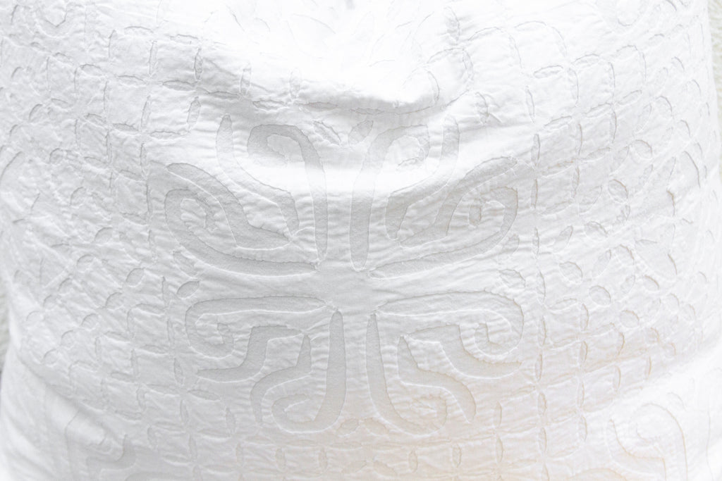 Terra Cream Euro Applique Pillow Cover