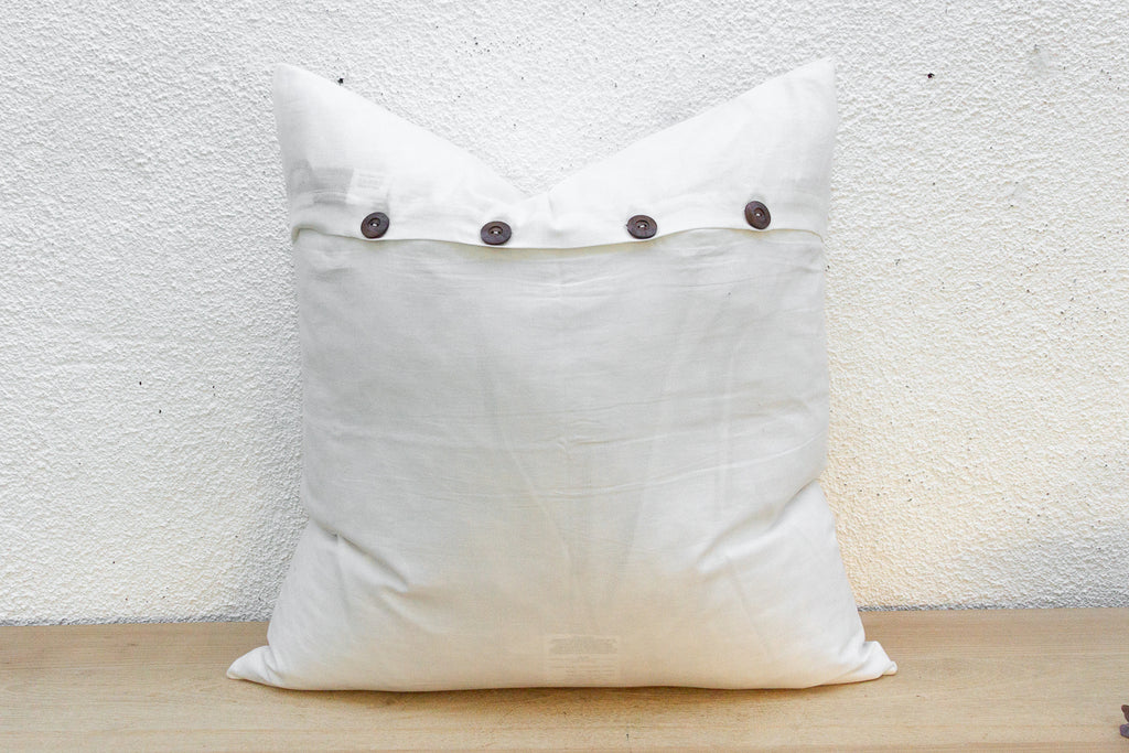 Cream Sol Euro Applique Pillow Cover