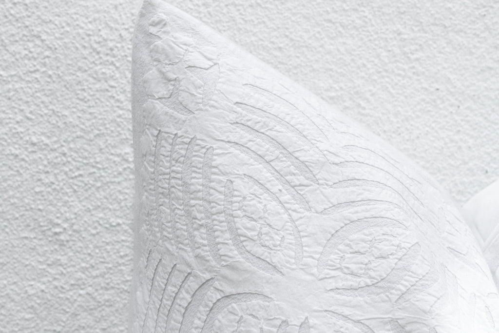 Warm Flax Large Applique Pillow Cover